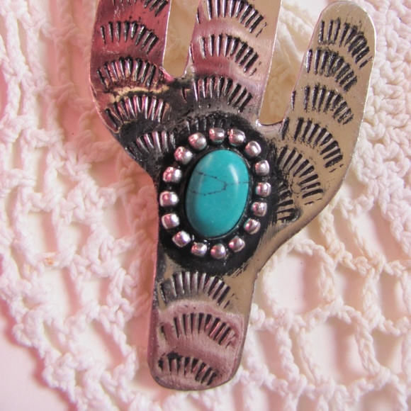 CACTUS & TURQUOISE NECKLACE BRAND NEW - Picture 6 of 6